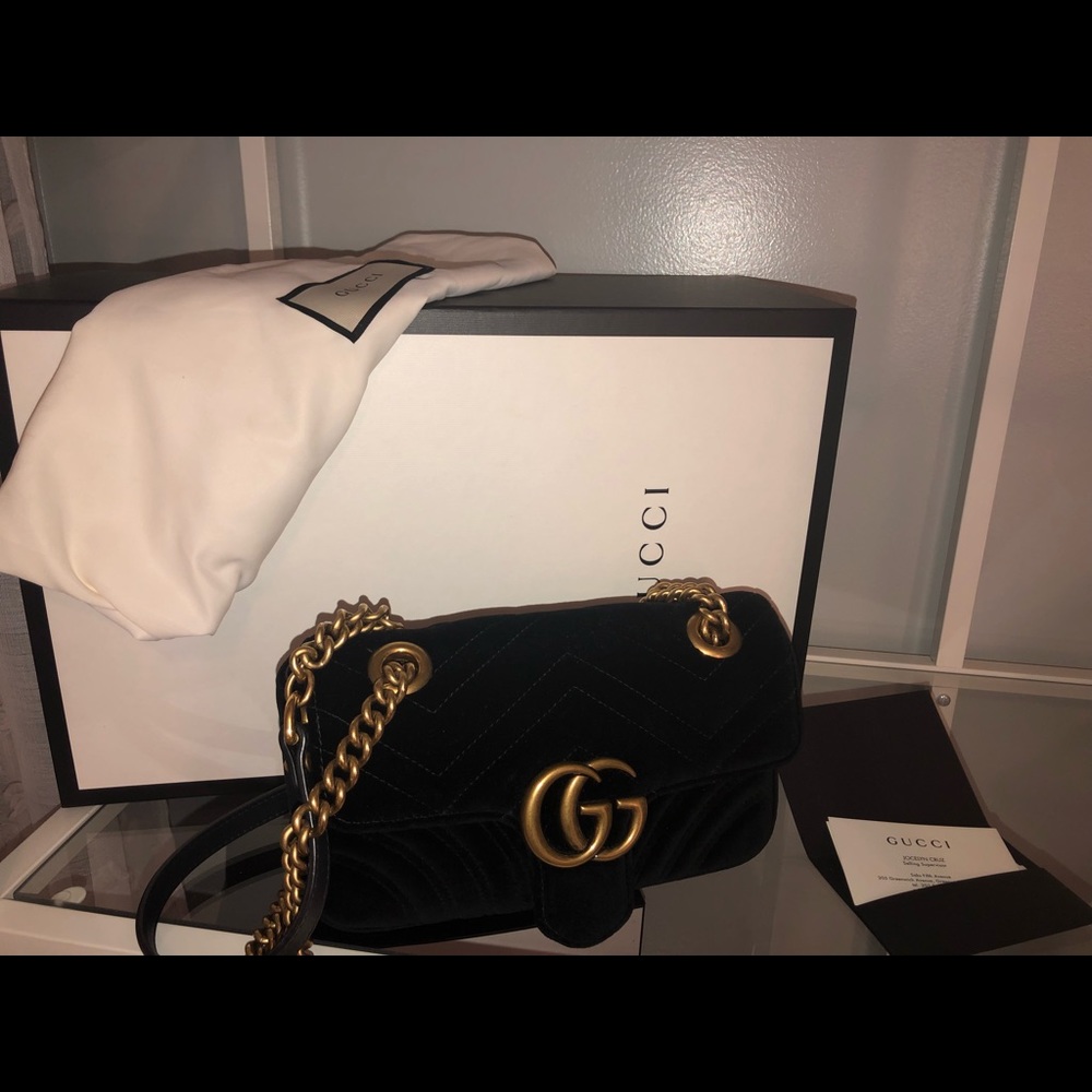 COPY - gucci marmont small velvet shoulder bag